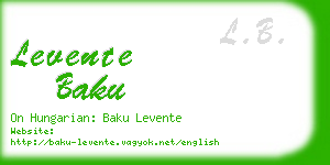 levente baku business card